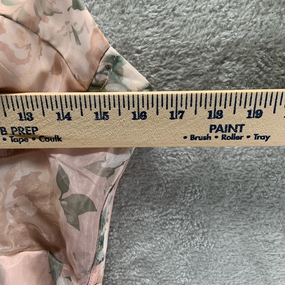 Maniju Floral Dress Women's Medium Blush Sheer Corset Slit Maxi Cottage Whimsy - Picture 12 of 13